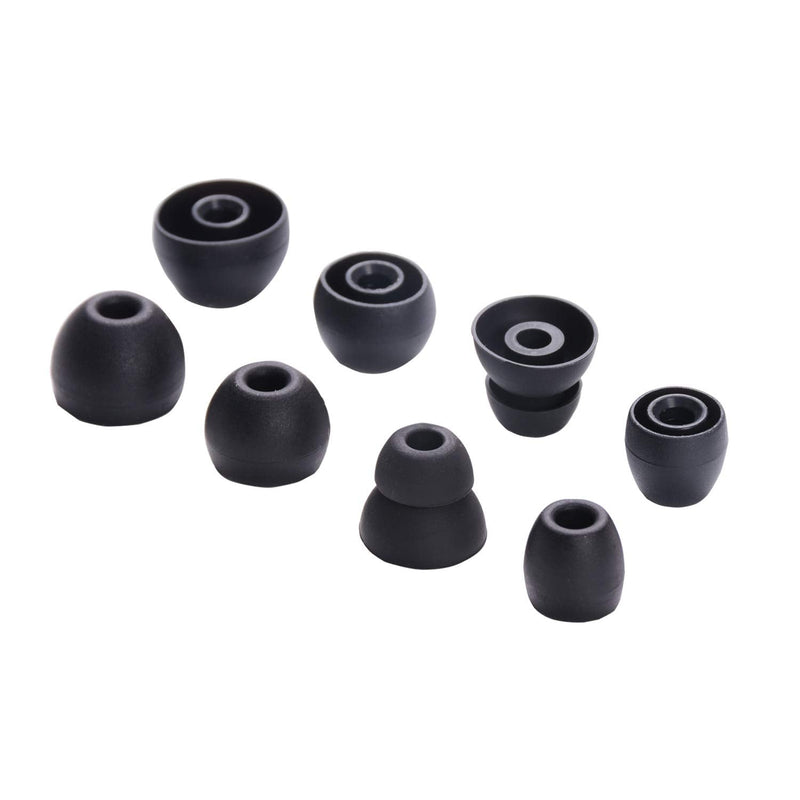 Replacement Eartips Silicone Earbuds Buds Set for Powerbeats Pro Beats Wireless Earphone Headphones,4 Pair (Black) Black
