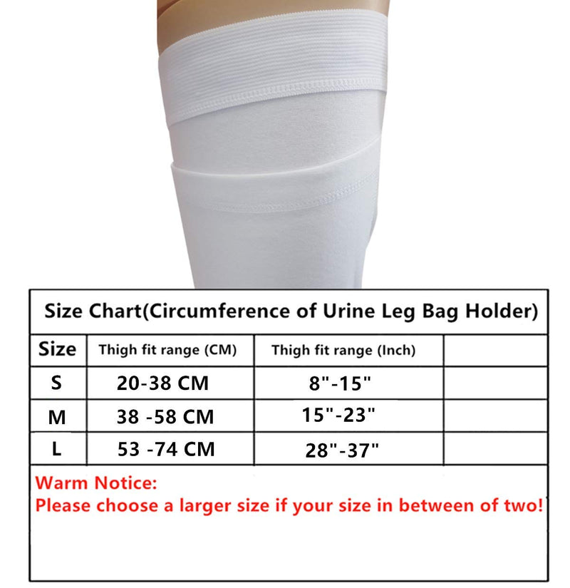 Collection Leg Bag Sleeve - Catheter Urine Drainage Bags Calf Holder Strap for Incontinence (S)