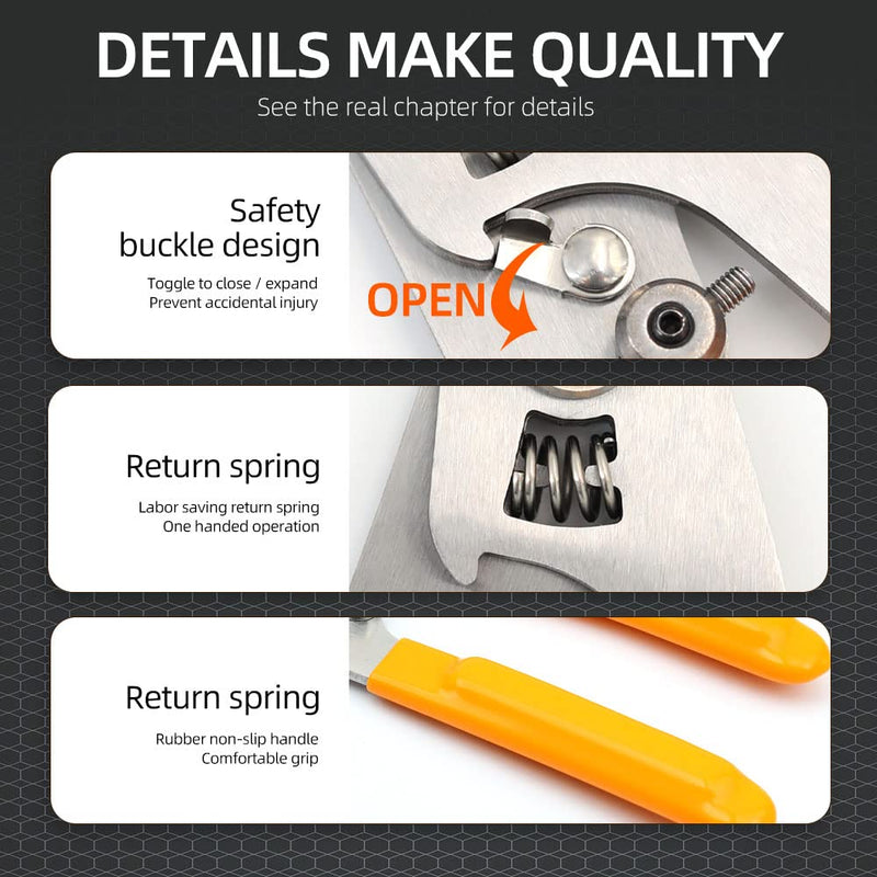 FTTH optical fiber tool kit with 36000 cutter FC-6S and optical fiber drop cable optical fiber stripper CFS-3 stainless steel Adjustable openin three-port hole optical fiber cold connection (5 in 1) 5 in 1