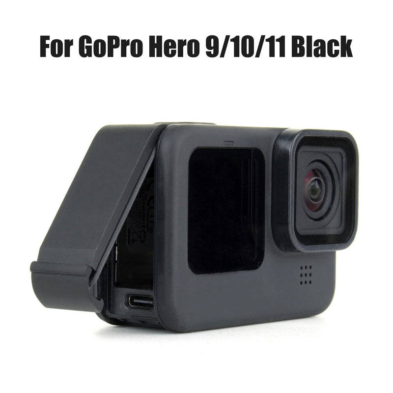 Aluminum Replacement Waterproof Battery Cover Side Door for GoPro Hero 9 10 11 Black, 33ft Waterproof Battery Door Repair Part Accessories for GoPro Hero 9 10 11 Black