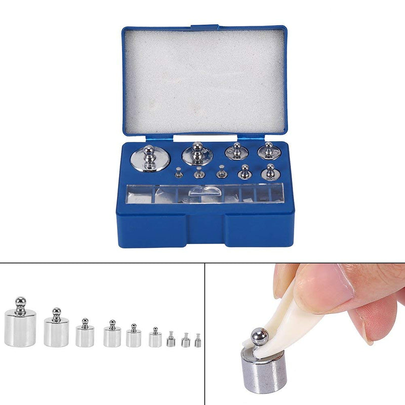 Comprehensive 17Pcs 10mg-100g Grams No.45 Steel Weight Set Including Tweezers and Storage Box High Accuracy for Calibration Jewelry Scale