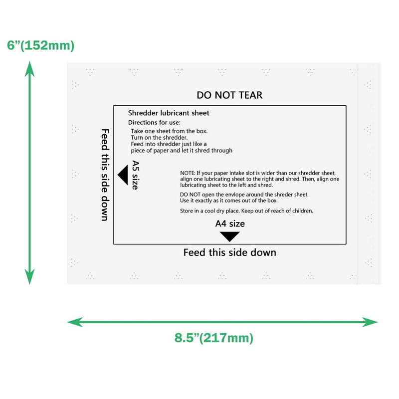 Paper Shredder Sharpening & Lubricant Sheets & Shredder Cleaning Sheets (12 Pack) 12 Pack