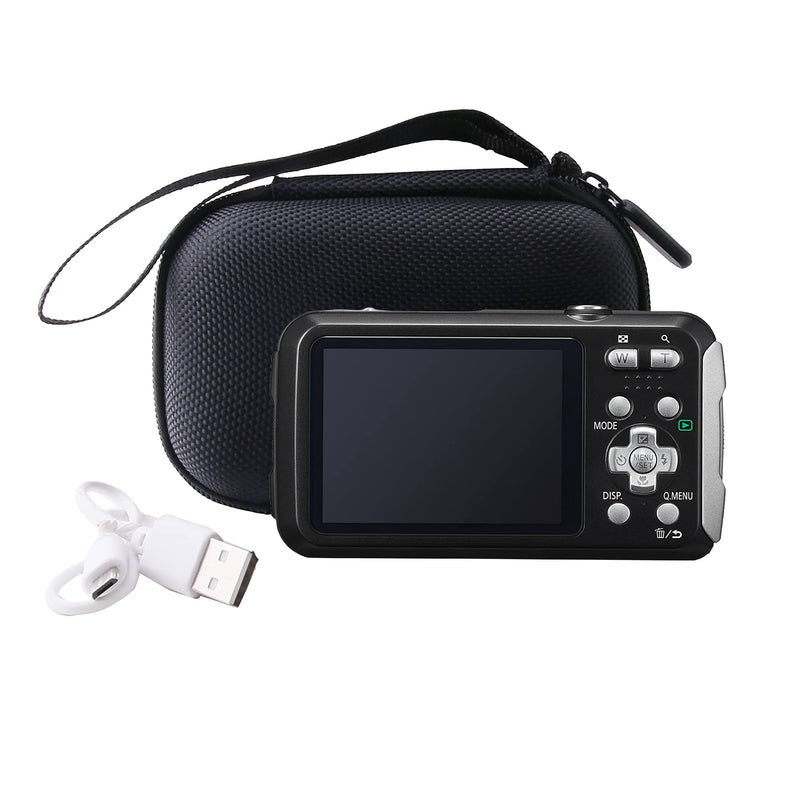 WERJIA Hard Carrying Case Compatible with Panasonic Lumix DMC-TS30/TS25 Digital Camera Underwater (Black) Black