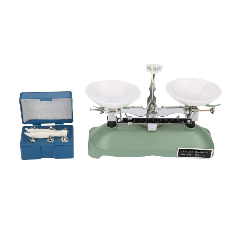 Mechanical balance - 200g/0.2g balance with mechanical tray and weights teaching aid for chemical physics laboratory