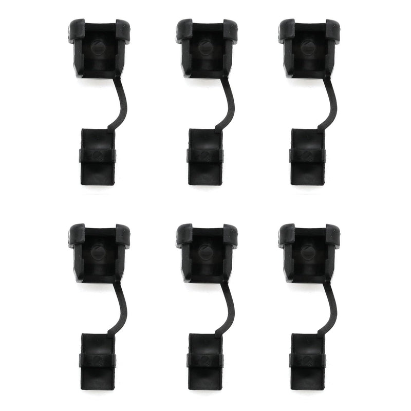 HJGarden 10pcs Wire Cover 6P3-4 Black Round Cable Wire Strain Relief Bush Grommet Strain Relief Bushing Electric Cable Protection Cord Buckle