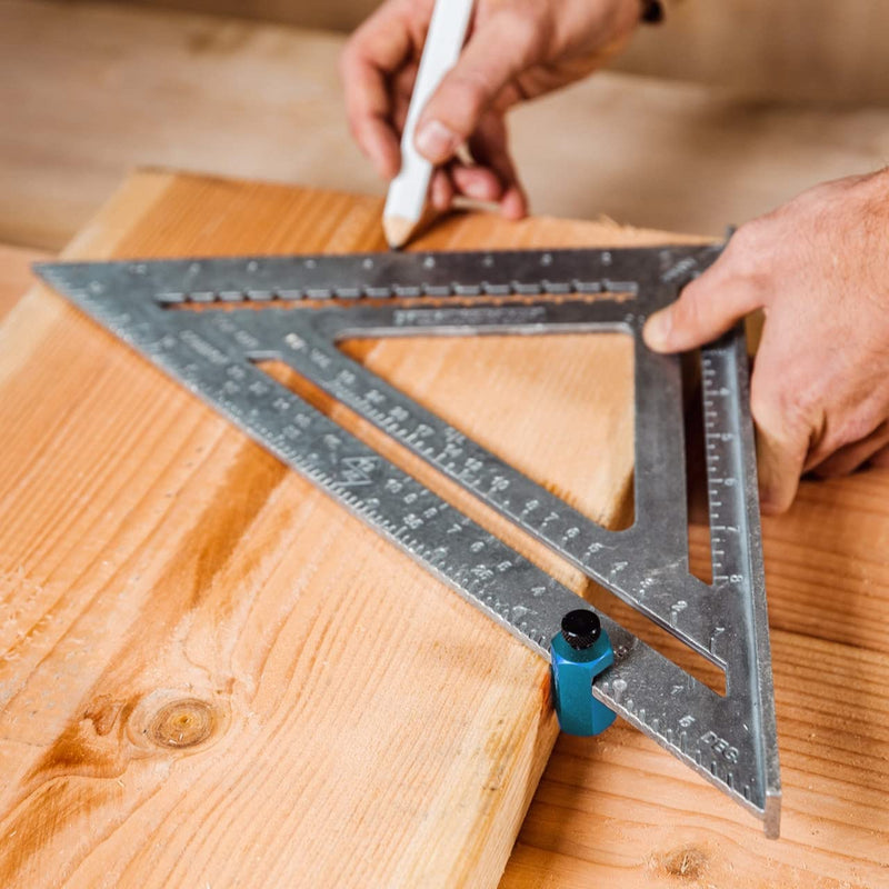 Tall Stair Gauges for Layout Framing Square Attachment Rip Guide Speed Square Jigs Made in USA (Blue) Blue