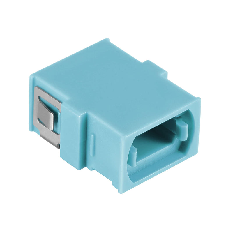 uxcell SM/MM MPO Fiber Optic Connector, Low Loss Quick Optical Adapter for OM3 MPO/MTP Sky Blue 44x17x10mm