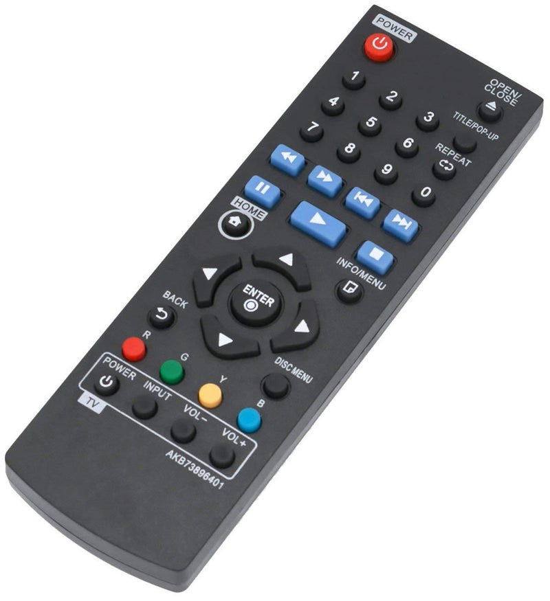 ALLIMITY AKB73896401 Replaced Remote Control Fit for LG Blue-Ray DISC DVD Player BP135 BP145 BP155 BP175 BP255 BP300 BP335W BP340 BP350 BPM25 BPM35 UP870 UP875 BP550
