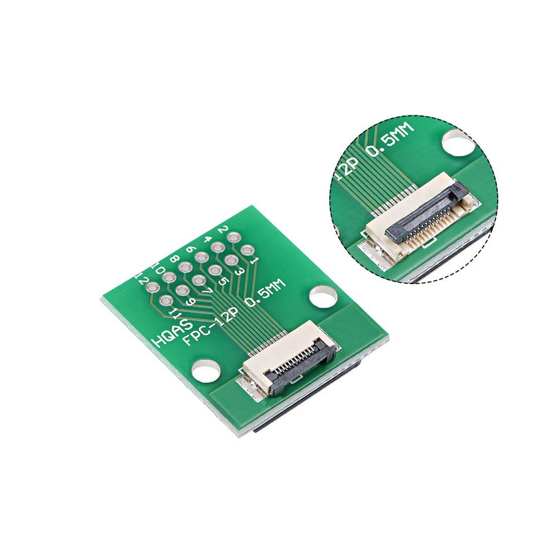 uxcell FFC FPC 12 Pin 0.5mm 1mm Pitch to DIP 2.0mm PCB Converter Board Couple Extend Adapter