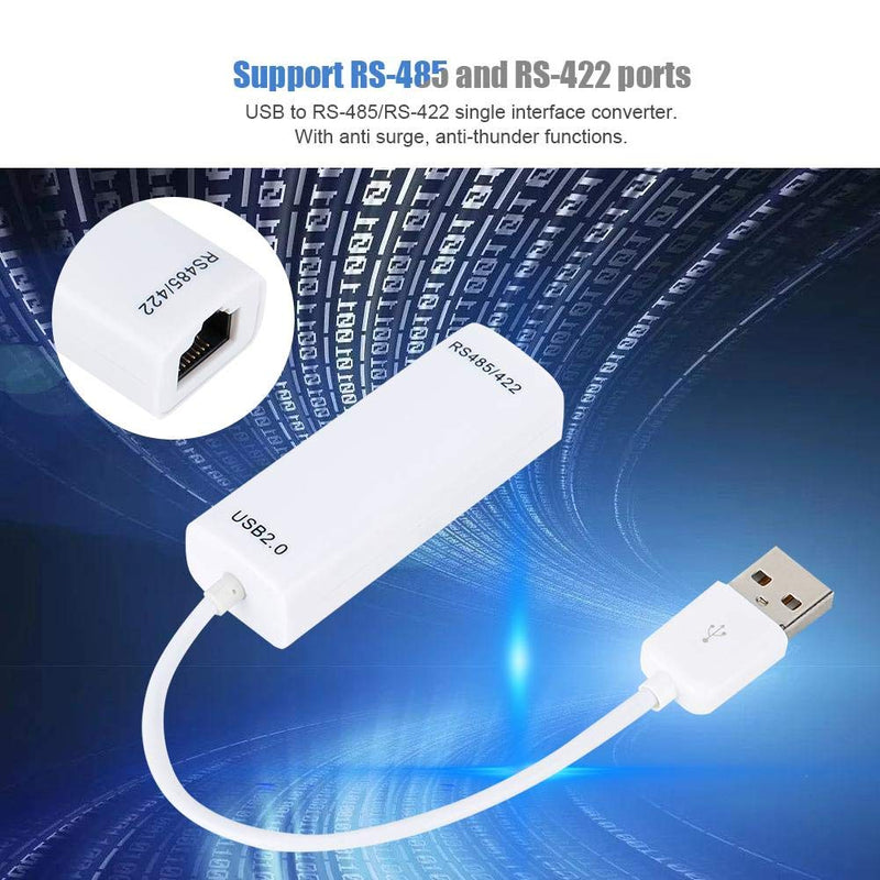 Wendry Ethernet Adapter, USB to RS485/RS422 Converter Adapter Industrial Grade with British FT232 Chip RJ45 Interface Anti Surge Anti-Thunder