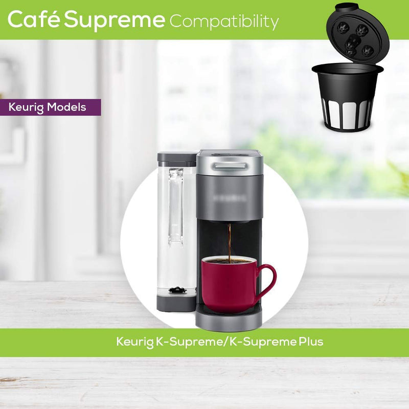 Perfect Pod Cafe Supreme Reusable Single Serve Coffee Filter Cup | Compatible with Keurig K Supreme (Plus) Coffee Maker Reusable K Cup