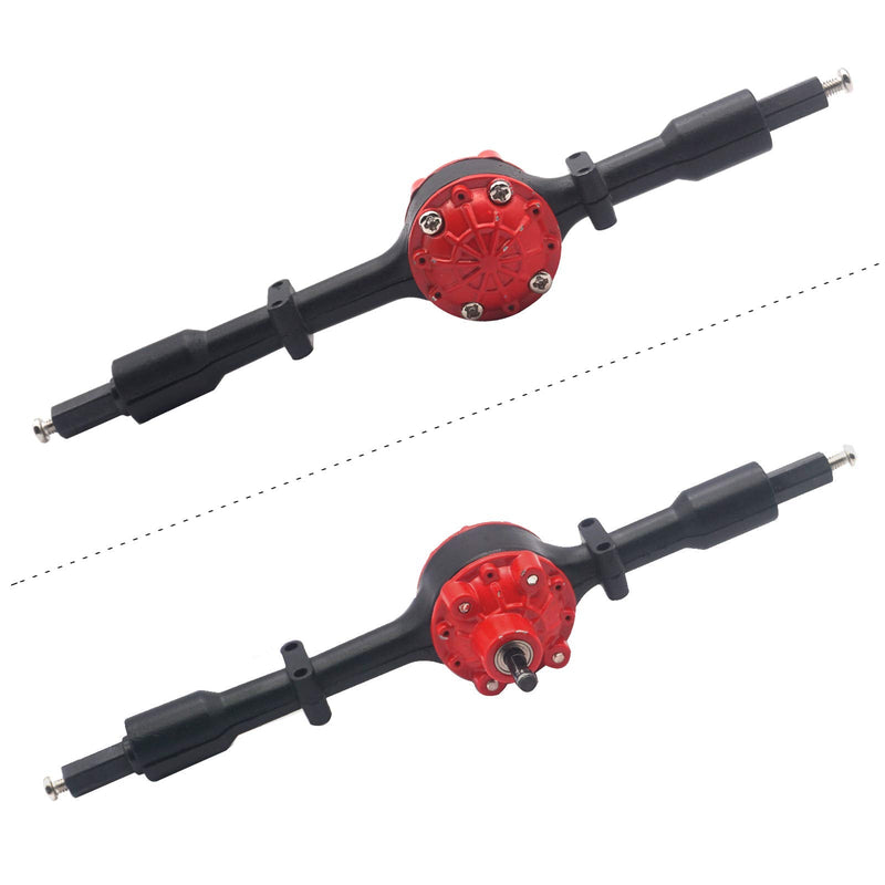 ShareGoo RC Gear Rear Axle Housing Bridge Axle with Drive Shaft Compatible with WPL D12 RC Car Upgrade Parts