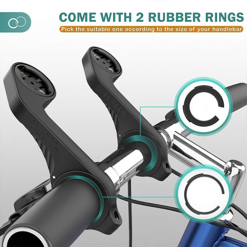 TUSITA Out Front Mount Compatible with Garmin Edge GPS Bike Computer, XOSS G/G+, Varia RTL510 Radar - Cycling Handlebar 25.4mm 31.8mm Light Holder Camera Bracket - Extended Mount Road MTB Accessories gps mount