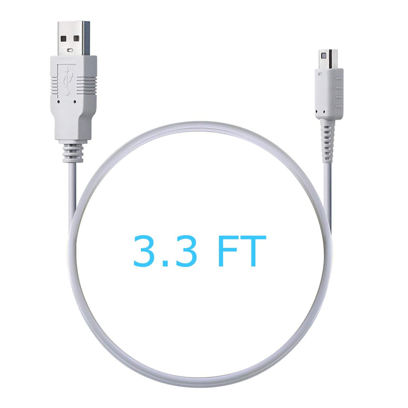 SUNMON USB Charger Cable for Wii U Gamepad Remote Controller Back-up USB Charger Power Cable Cord Replacement - White