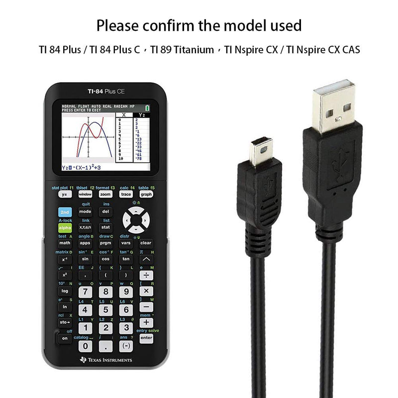KBYN Texas Instruments compatible USB Cable for TI 84 Plus / TI 84 Plus C Silver Edition,TI 89 Titanium, TI Nspire CX / TI Nspire CX CAS Graphing Calculators