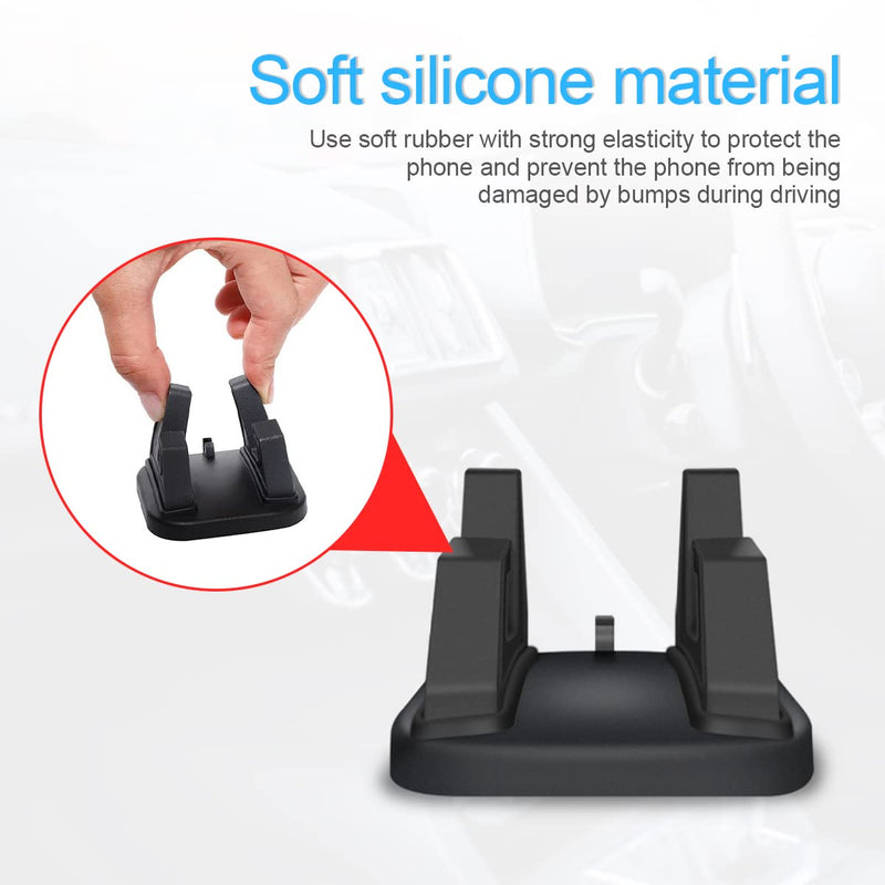 Car Phone Holder, 360Â°Rotatable Silicone Phone Mount for Car Dashboard with Cable Slot, Compatible with iPhone 13/12 Pro, Pro Max, XS, XR, Samsung, Andriod and More Devices