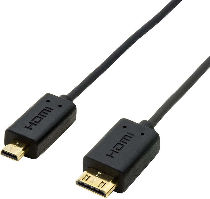 Nanosecond Extreme Slim 2.6â€™ Micro HDMI to Mini HDM Cable -Worldâ€™s Thinnest & Most Flexible HDMI Cable (2.6FT /0.8m) High-Speed Supports Full 1080P, 4K, UltraHD, 3D, Ethernet, and Audio Return Channel