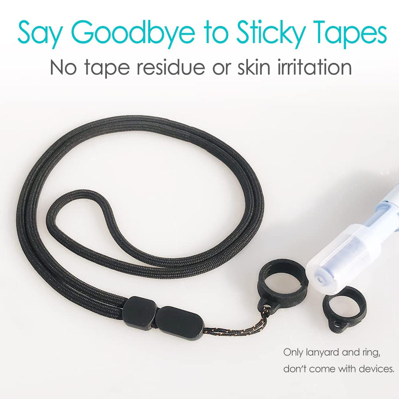 [2 Pack] PD Transfer Set Holder Peritoneal Dialysis Cather Lanyard Accessories Shower Protector for Safety Support Secure Catheter Feeding Tube Peg Tube G-Tube Adults Men Women Patients Black