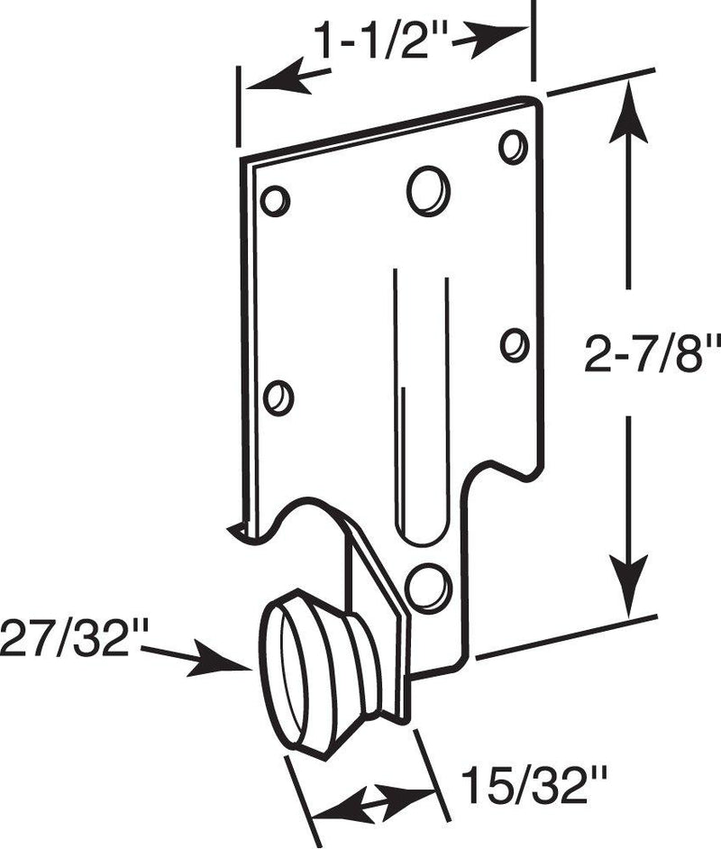 Prime-Line Products R 7132 Drawer Track Center Roller,(Pack of 2),Gray