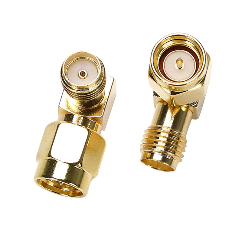 TLS.eagle SMA Right Angle 90 Degree Male to Female Cable Connector Coax Adapter Pack of 2
