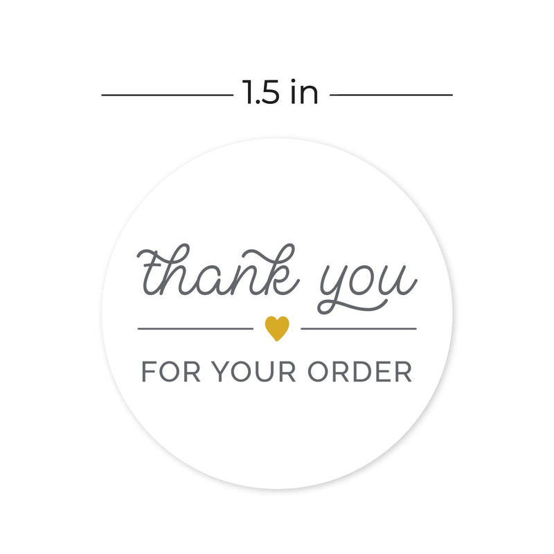 Thank You for Your Order Stickers / 500 1.5" Labels/Thank You from The Heart Business Stickers