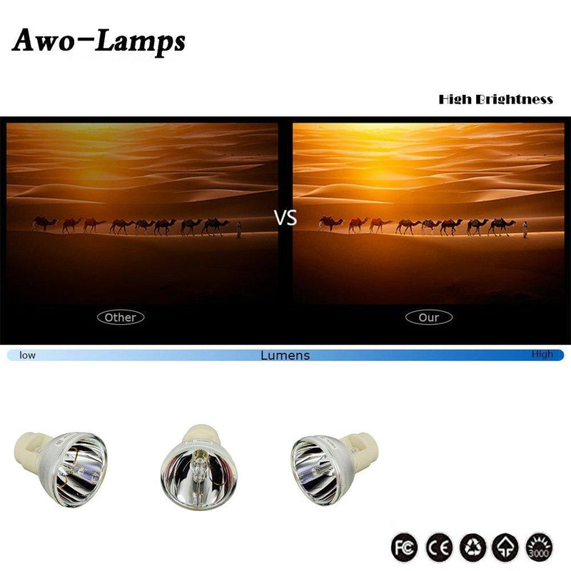 AWO Original Projector Lamp Bulb SP.8VH01GC01 / BL-FP190E / MC.JPV11.001 for OPTOMA DH1009,HD141X,GT1080,HD26,EH200ST,S316,X316,W316,DX346 for ACER X118H,X118AH,X128H,X138WH