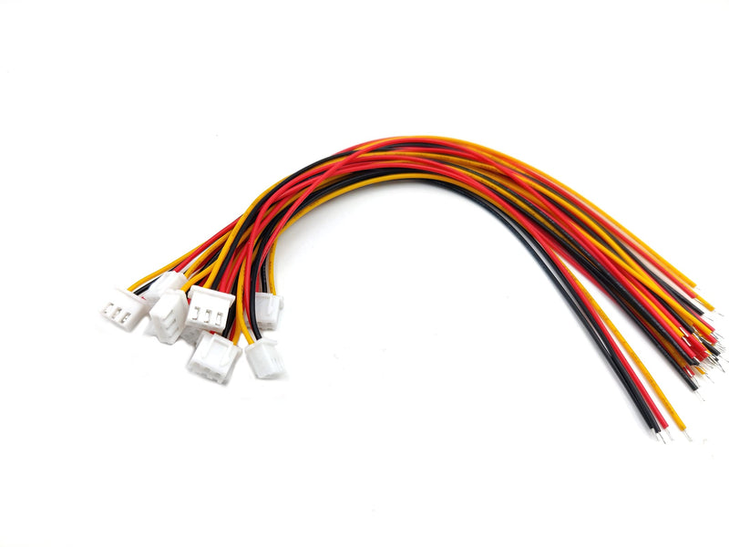 daier 20 Sets Jst Xh 2.54 3 Pin Connector Plug Male with 200mm Wire & Female Connector