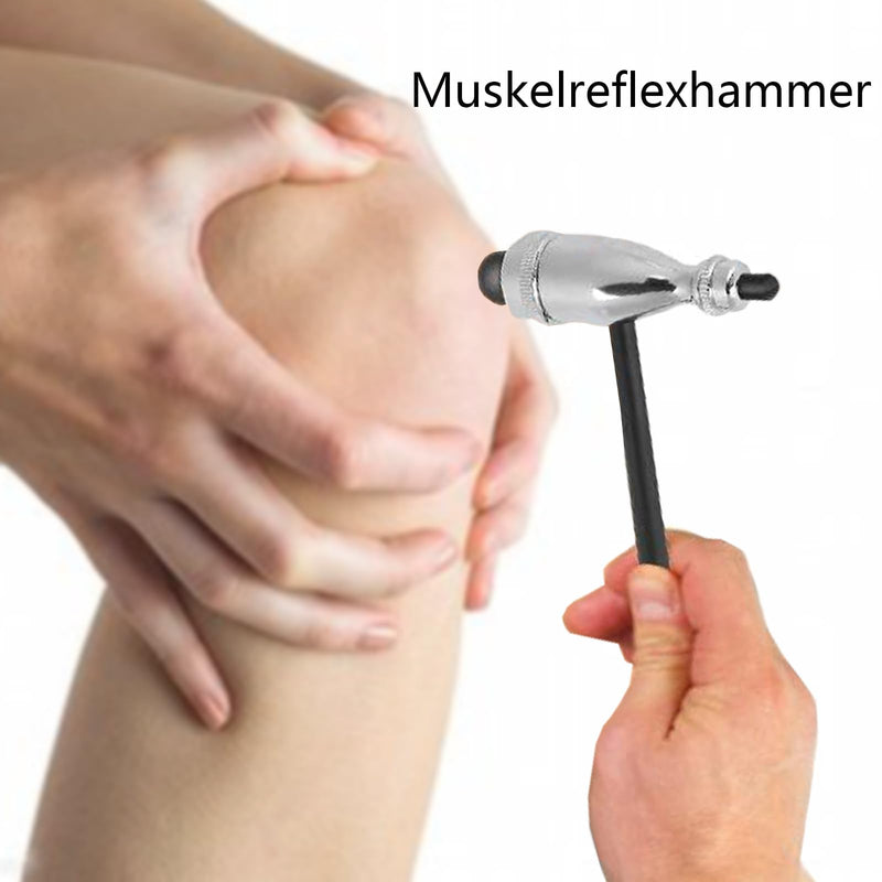 Neurological Reflex Hammer, Neuro Reflex Hammer with Double Plastic Head Lightweight Percussion Reflex Hammer Medical Neurology Therapy Hammer for Reflex Testing