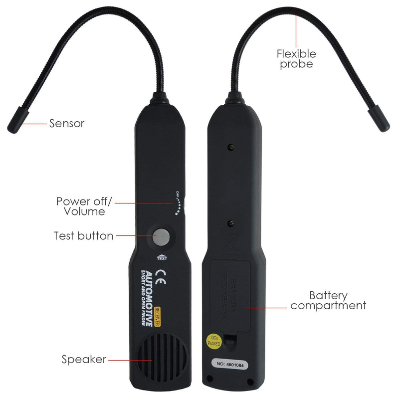 Automotive Car Repair Diagnostic Tool Cable Circuit Wire Tracker Tracers Analyzer Short Open Finder Tester Checker Device Detector Probe DC 6-42V Circuit Tracer