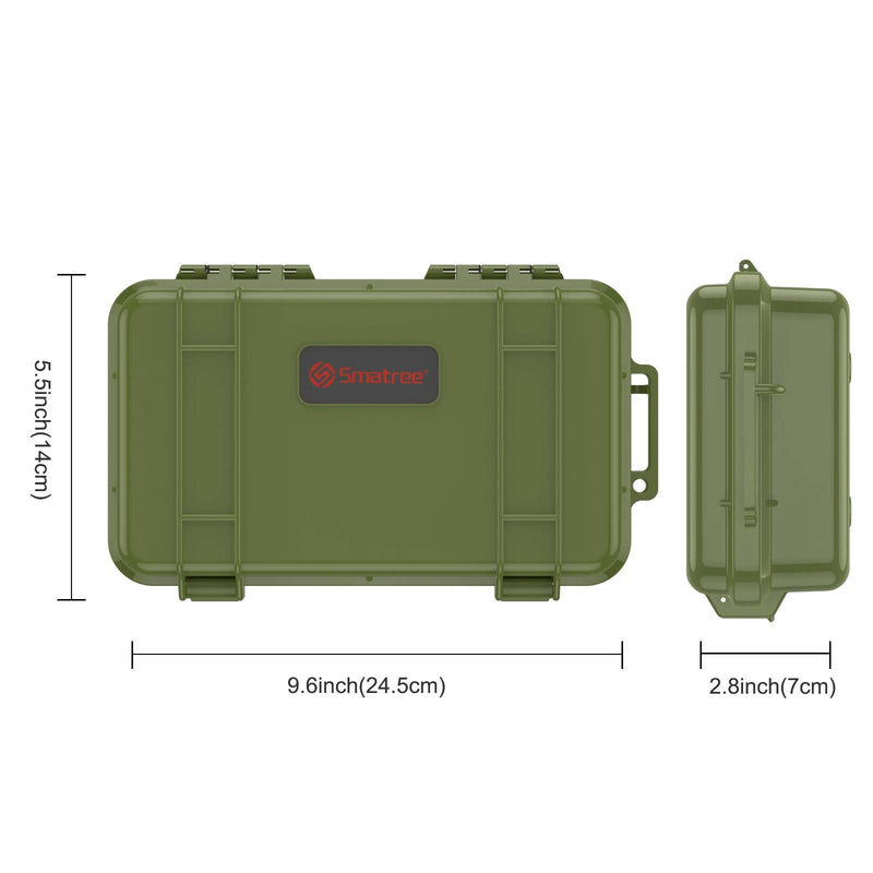 Smatree Waterproof Hard Case Compatible for Gopro Hero 10/9/8/7/6/5/Hero 2018 /DJI Osmo Action (Camera and Accessories NOT Included) (Green) Green
