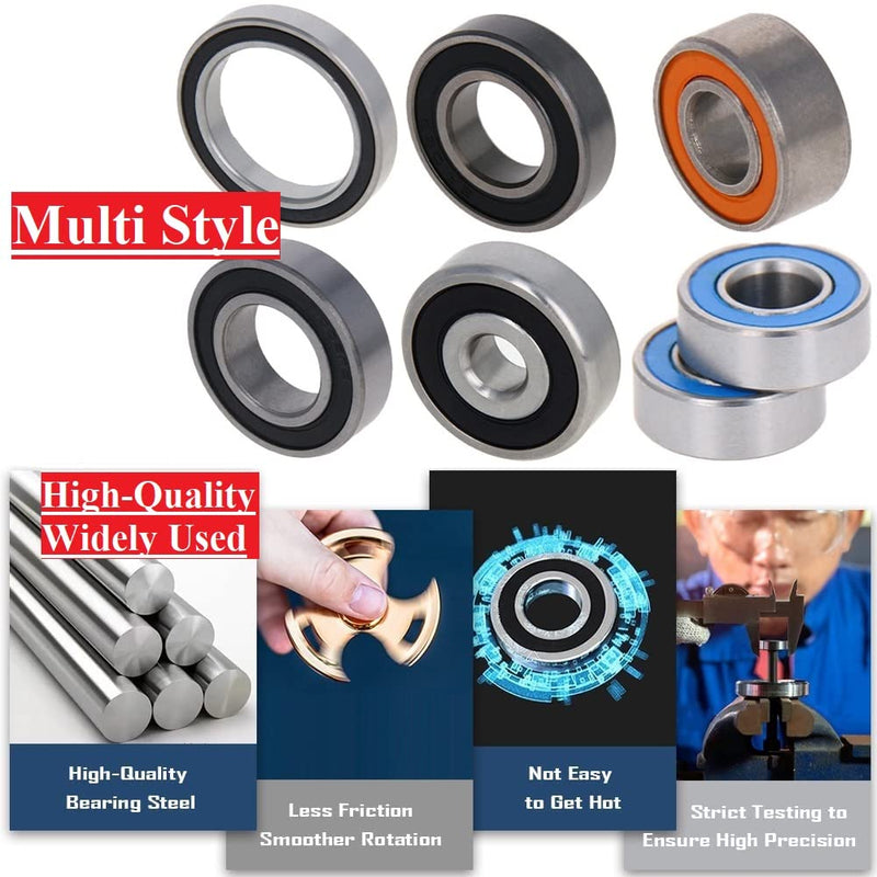 Othmro 606ZZ Deep Groove Bearings 6x17x6mm Double Sealed Ball Bearing Carbon Steel 5pcs