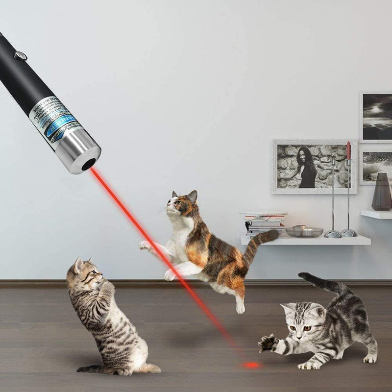3 PCS Green Red Violet Long Range Laser Dot Clicker Toy Pen for Indoor Interactive Teaching, Outdoor Cat Toys Pointer, Puppy Kitten Lazer Toy, Bright Clicker for Dog Training Exercise