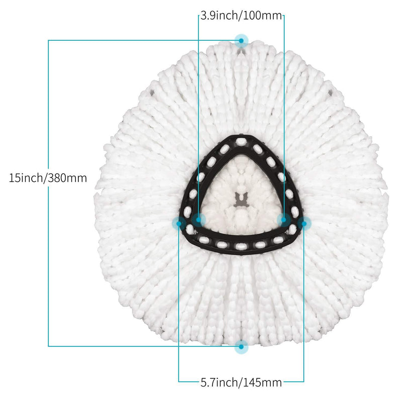 2 Pack Spin Mop Replacement Head Mop Head Refills Mop Head Replacement Floor Cleaning Mop Microfiber Mop Head Replacement 2 Pack