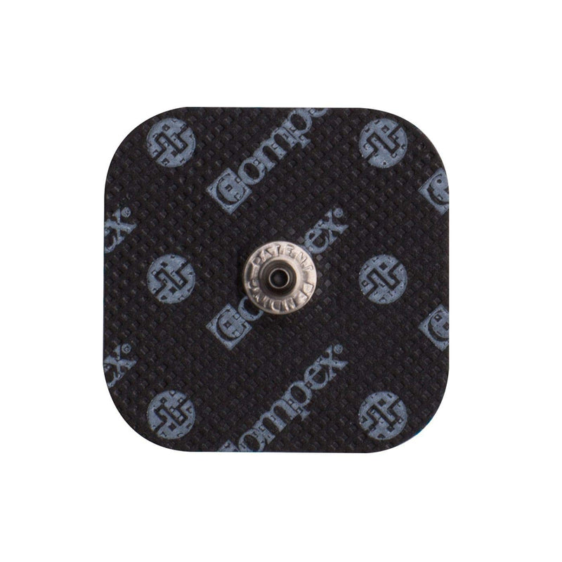 Compex Easy Snap Electrodes 2in x 2in for Edge, Performance, Sport Elite, Wireless Muscle Stimulators, 4 Count (Pack of 5) 4 Count (Pack of 5)