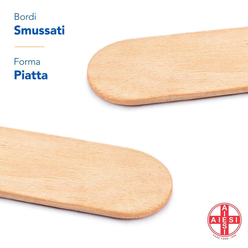 AIESI® wooden spatulas, mouth depressors, tongue depressors made of wood, disposable, NOT STERILE (100), 100 pieces (pack of 1).