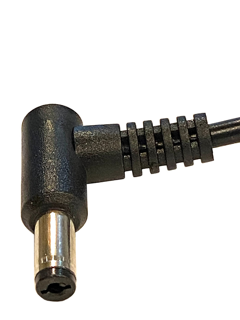 3 Pack 1 Foot Right Angle DC Power 5.5mm x 2.1mm Patch Cables Wire Male to Male