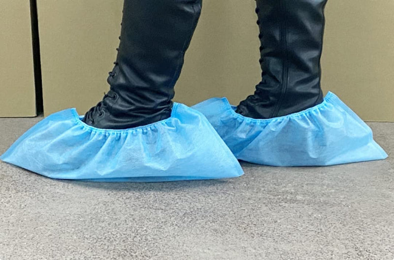 Othmro 1Pair Anti-static Shoe Covers Polyester Conductive Fiber Dust Proof Shoe Covers Non Slip Boot and Shoe Covers Protective Safety Shoe Cover for Indoor Protect Home Floor Blue