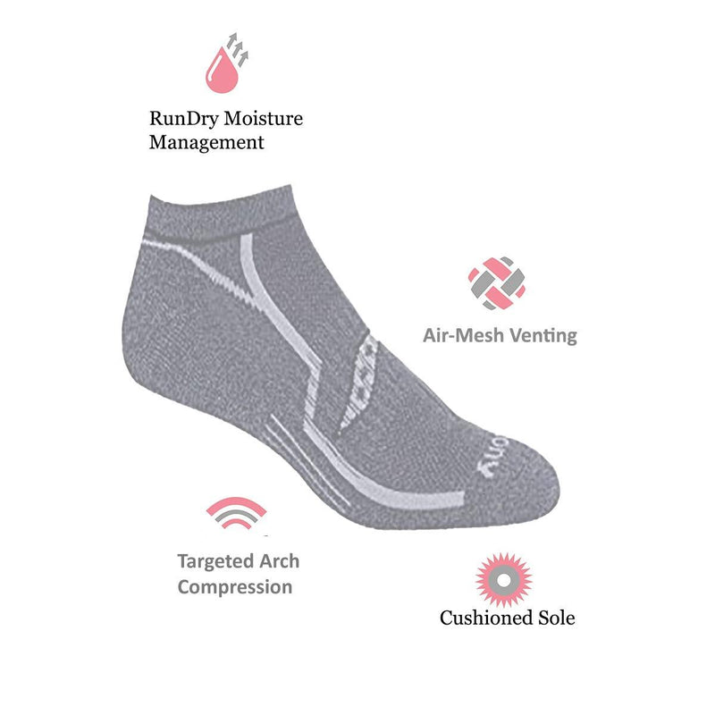 Saucony mens Multi-pack Bolt Performance Comfort Fit No-Show Socks Shoe Size: 8-12 Black Assorted (6 Pairs)