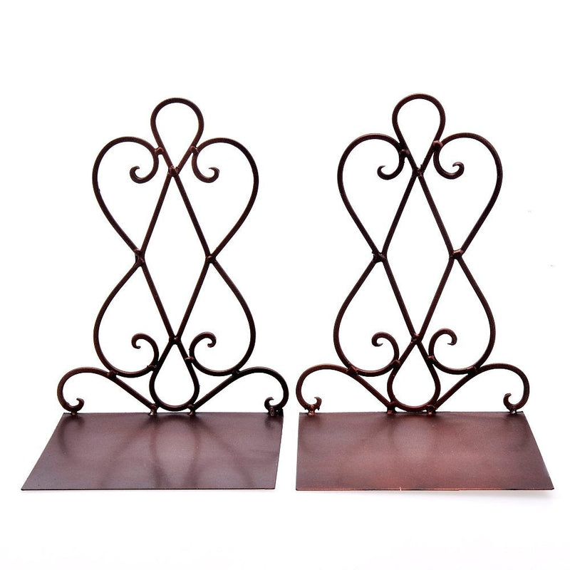 Artkingdome 1 Pair Luxury Old School Bookends Retro Organizer Books End Stand Desk Holder Racks Non-Skid Bookcase Library Decorative Bookend Gift w/Padding