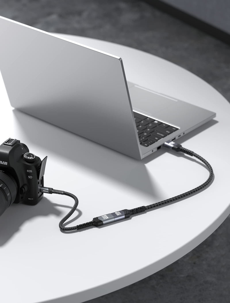 Micro HDMI to HDMI Adapter, JSAUX Micro HDMI Male to HDMI 2.0 Female Cable, 4K@60Hz HDR 3D Dolby 18Gbps, Compatible for Nikon Zfc/GoPro Hero 7/Raspberry Pi 4 /Sony A6000 and Other Action Camera-Grey Grey