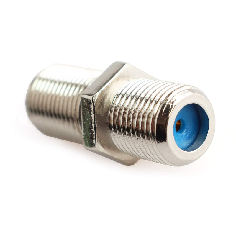 Pasow F81 Barrel Connectors High Frequency 3GHz Female to Female F-Type Adapter Couplers (10 pcs, Silver) 10 pcs