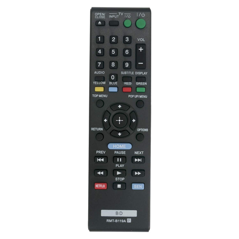 VINABTY New Rmt-b119a RMT B119a Replaced Remote Fit for Sony Bdpbx18 3D Blu-ray Bd DVD Player Bdpbx18 Bdp-s590 Bdp-bx510 Bdp-s5100 Bdp-bx110 Bdp-bx310 Bdp-bx59 Bdp-s1100 Bdp-s3100 Bdp-s390 Bdp-s580