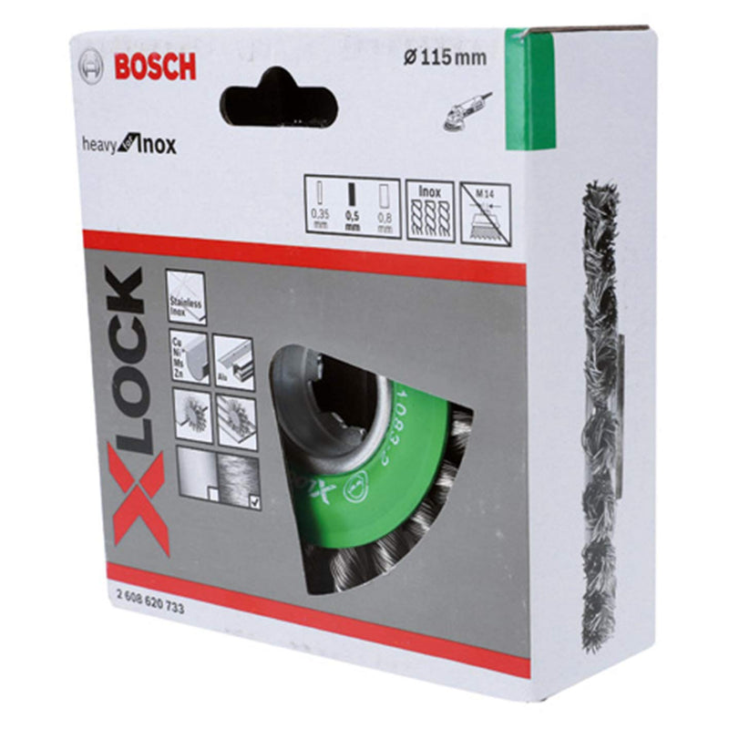 Bosch Professional 1x Disc Brush Braided Wire Heavy (for Inox,