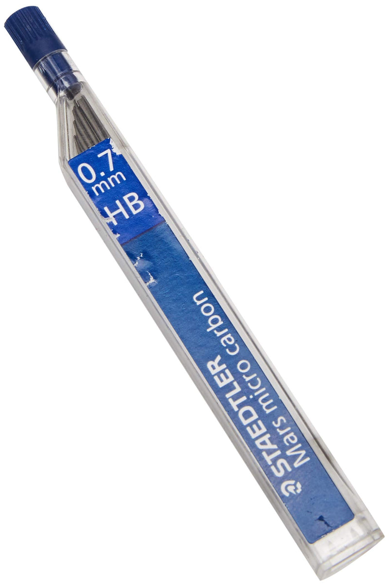 Staedtler Micro Mars Carbon Mechanical Pencil Lead, 0.7 mm, HB, 60 mm x 12 Leads (250 07-HB)