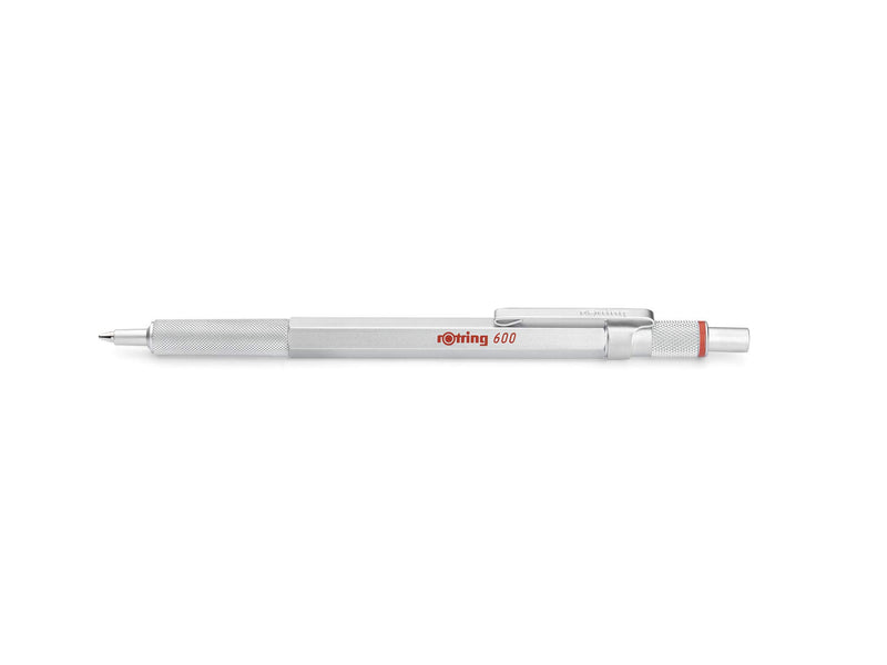 rOtring 600 Ballpoint Pen, Medium Point, Black Ink, Silver Barrel, Refillable