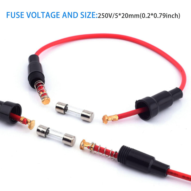 240 piece 5x20mm 250V glass fuse assortment with clear plastic box
