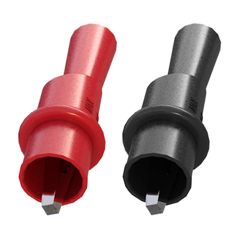 Goupchn Multimeter Push on Alligator Clips Set 4PCS Insulated Crocodile Clamps for Electrical Testing
