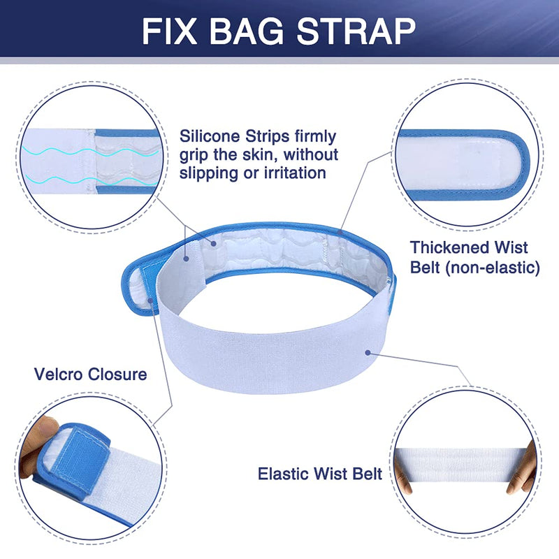 Catheter Leg Bag Holder Foley Catheter Urine Drainage Bag Support Fix Straps with Extra Padded and Soft Elastic Fabric (Pack of 2)