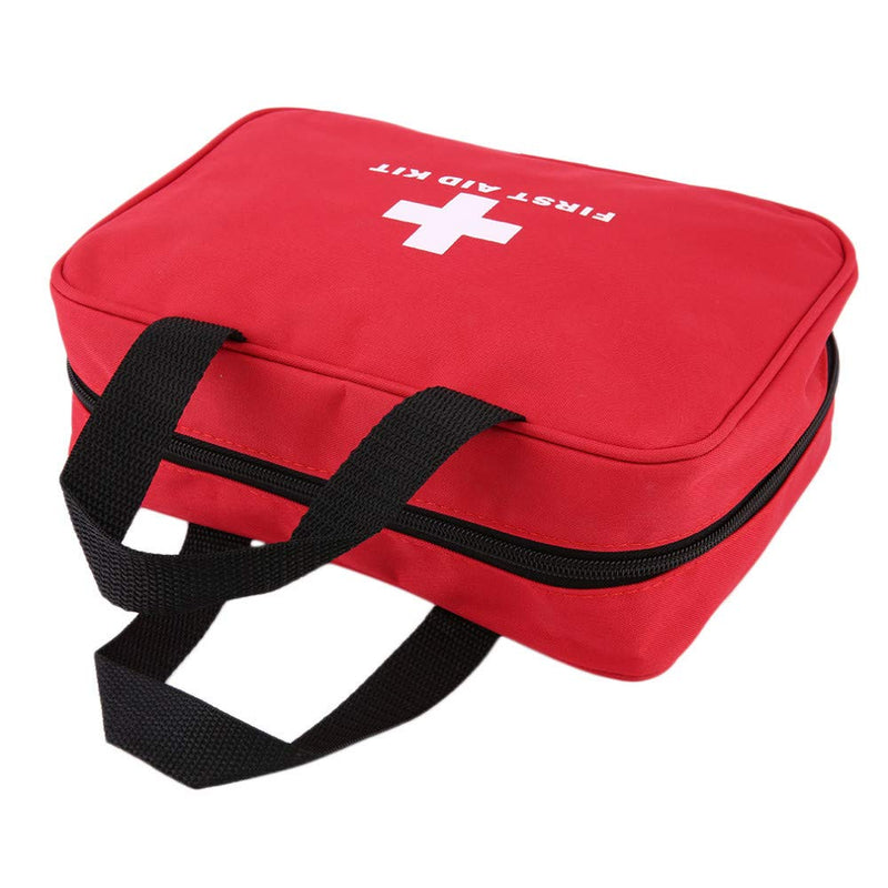 Red First Aid Kit Bag Empty, Empty Travel First Aid Bag Storage Compact Survival Medicine Bag for Home Office Car Businesses Camping Kitchen Sport Outdoors Red With Handles