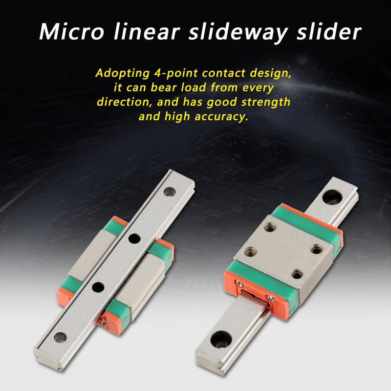 LWL7B Miniature Linear Guide Rail 7mm Width Slide Block for 3D Printer CNC Machine(55MM) 55MM